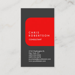 Tarjeta De Visita Diseño moderno de estilo gris y gris vertical
