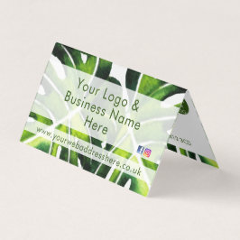 Tarjeta De Visita Diseño moderno de hojas de palmera verdes