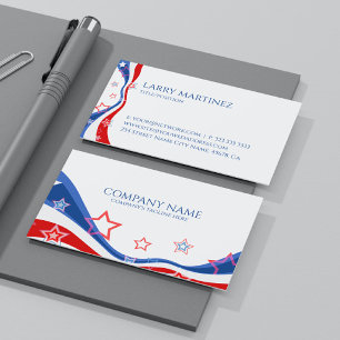 Tarjeta De Visita Diseño moderno de la bandera estadounidense