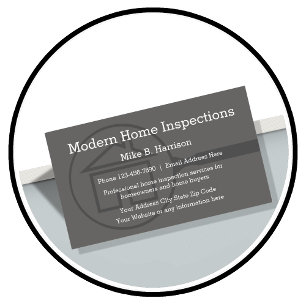 Tarjeta De Visita Diseño moderno de la inspección casera profesion