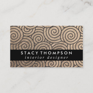 Tarjeta De Visita Diseño moderno de patrones Swirl