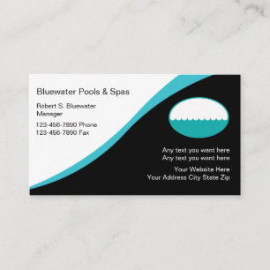 Tarjeta De Visita Diseño Moderno De Piscina Y Spa