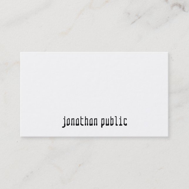 Tarjeta De Visita Diseño moderno de plantilla simple profesional y e (Anverso)