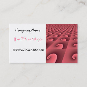 Tarjeta De Visita Diseño moderno de remolino rosa
