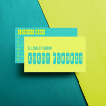 Diseño moderno de tipografía turquesa y limón