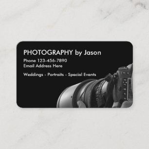 Tarjeta De Visita Diseño moderno del fotógrafo profesional