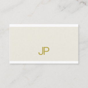 Tarjeta De Visita Diseño moderno elegante de monograma dorado