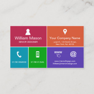 Tarjeta De Visita Diseño moderno fresco del estilo del metro -