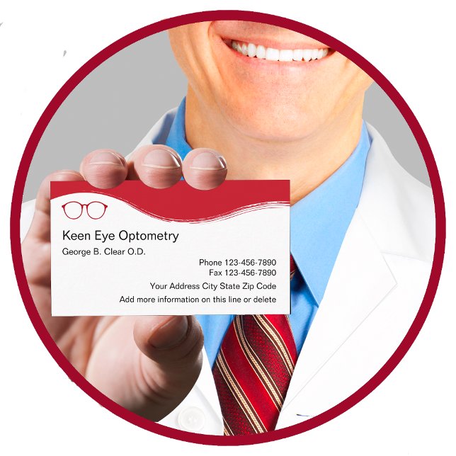 Tarjeta De Visita Diseño moderno optometrista (Subido por el creador)