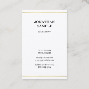 Tarjeta De Visita Diseño moderno oro simple creativo tendencia