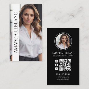 Tarjeta De Visita Diseño moderno para esteticistas con licencia