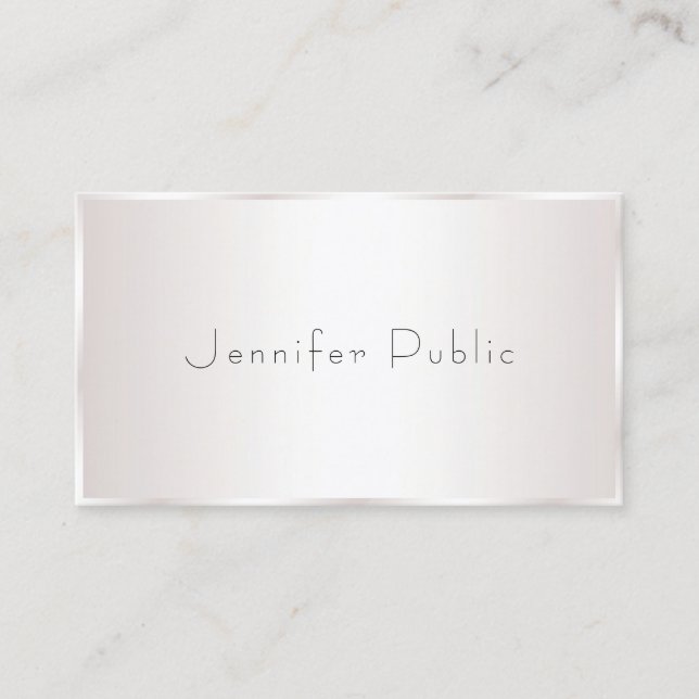 Tarjeta De Visita Diseño Moderno Profesional Elegante Glam (Anverso)