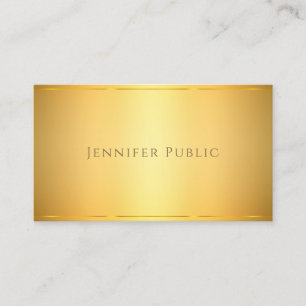 Tarjeta De Visita Diseño moderno sofisticado elegante de oro Plantil