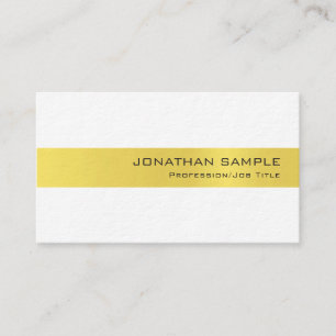 Tarjeta De Visita Diseño moderno sofisticado oro blanco de lujo