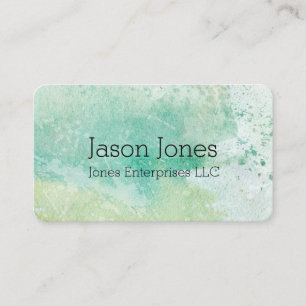 Tarjeta De Visita diseño moderno y elegante de acuarela de doble car