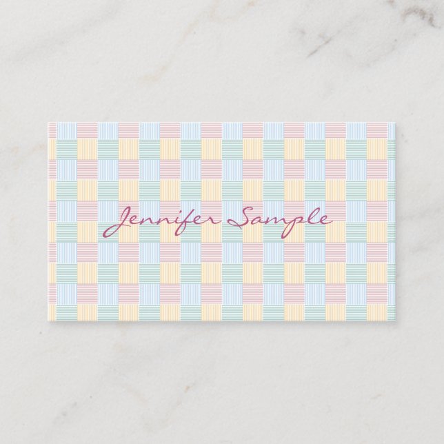 Tarjeta De Visita Diseño moderno y elegante en tonos pastel (Anverso)