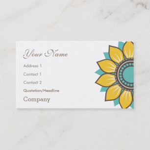 Tarjeta De Visita Diseño moderno y moderno de Floral Daisy