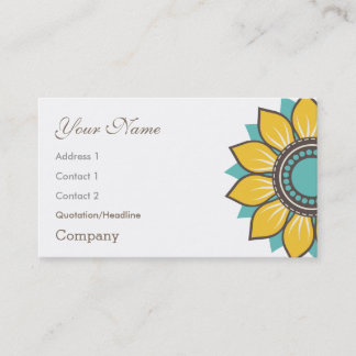 Tarjeta De Visita Diseño moderno y moderno de Floral Daisy