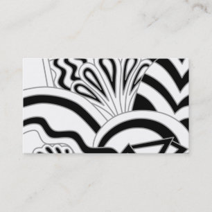 Tarjeta De Visita Diseño monocromático del art déco
