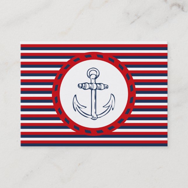 Tarjeta De Visita Diseño náutico (Anverso)