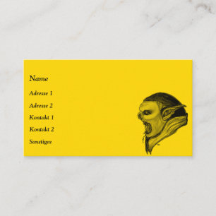 Tarjeta De Visita Diseño negro y amarillo de Troll