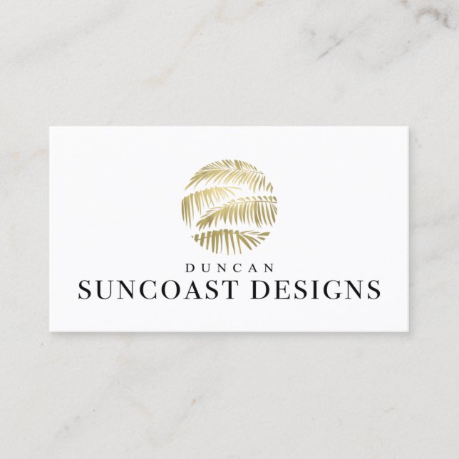 Tarjeta De Visita Diseño No editable de Duncan SunCoast Design Perso (Anverso)
