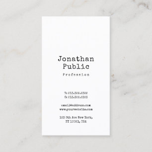 Tarjeta De Visita Diseño Nostálgico Elegante Plano Retro Profesional