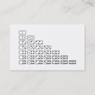 Tarjeta De Visita Diseño original Símbolos de Domino en blanco y neg