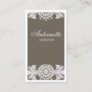 Tarjeta De Visita Diseño Ornate Light Brown