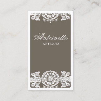 Tarjeta De Visita Diseño Ornate Light Brown