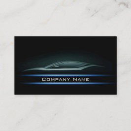 Tarjeta De Visita Diseño oscuro del coche de la línea cian Minimalis