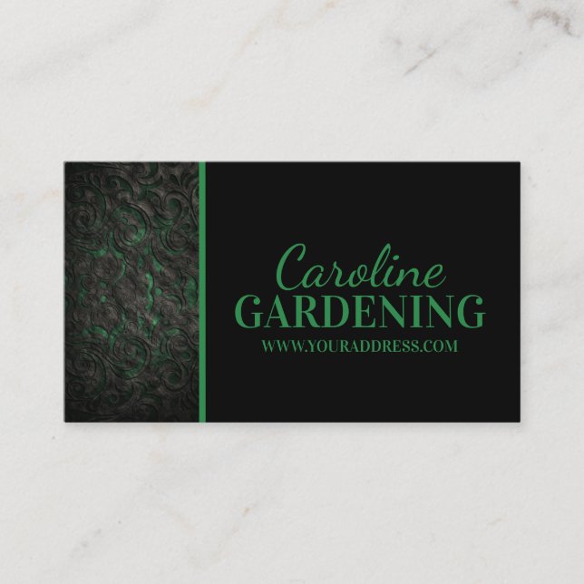 Tarjeta De Visita Diseño paisajístico de jardinería Cuidados de césp (Anverso)