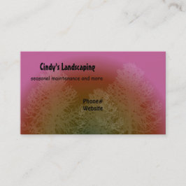 Tarjeta De Visita Diseño paisajístico de la silueta de árboles