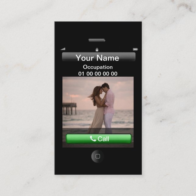 Tarjeta De Visita Diseño para iPhone de Personalizable profesional (Anverso)