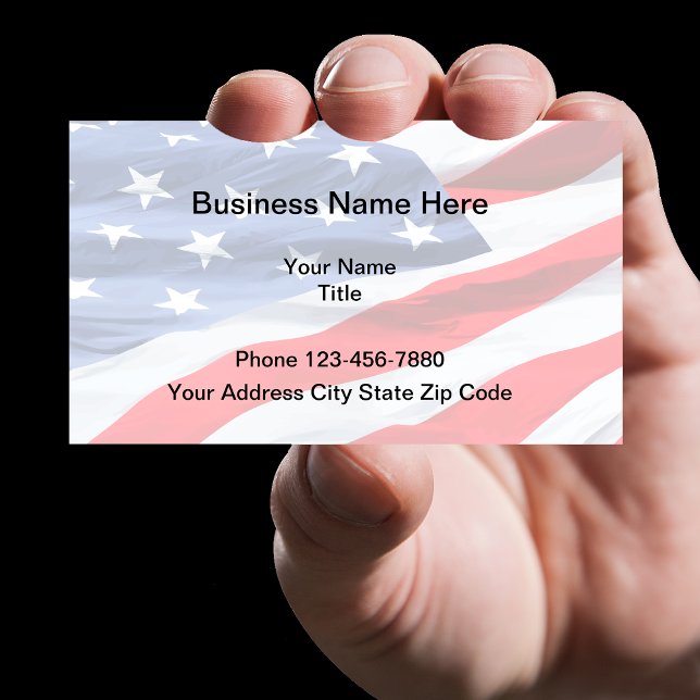 Tarjeta De Visita Diseño patriótico americano (Subido por el creador)