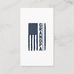 Tarjeta De Visita Diseño Patriótico Deteriorado Bandera Americana Ab