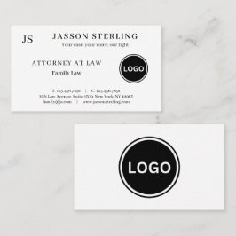 Tarjeta De Visita Diseño Personalizable para Negocios de Abogados 