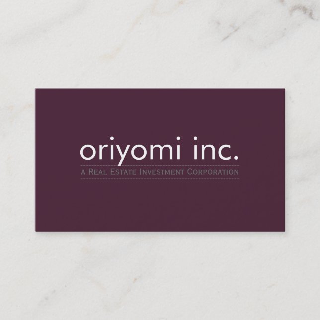 Tarjeta De Visita DISEÑO PERSONALIZADO 5 berenjenas simples y simple (Anverso)