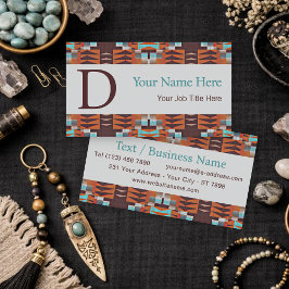Tarjeta De Visita Diseño personalizado inspirado en el patrón tribal