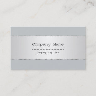 Tarjeta De Visita Diseño plateado metálico liso Aspecto de acero i