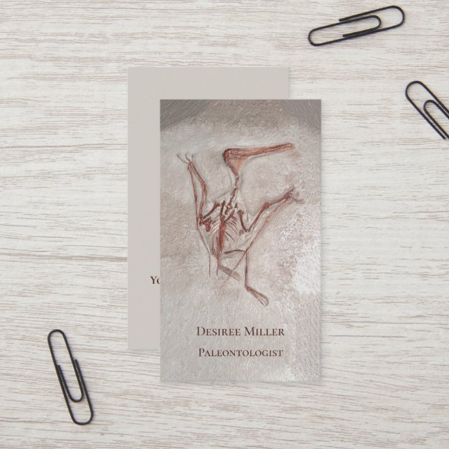Tarjeta De Visita Diseño prehistórico del paleontólogo de los huesos (Anverso/Reverso In Situ)