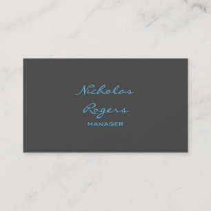 Tarjeta De Visita Diseño profesional azul gris moderno elegante