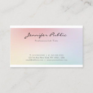 Tarjeta De Visita Diseño Profesional Chic Moderno Elegante de Moda