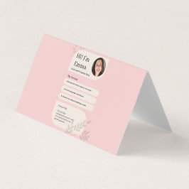 Tarjeta De Visita Diseño Profesional de Doula Postparto Rosa Rubor