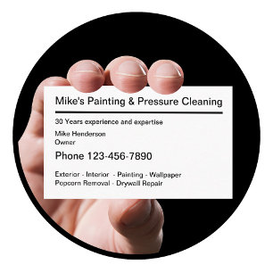 Tarjeta De Visita Diseño Profesional de Pintor de Casas Simple