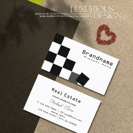 Tarjeta De Visita Diseño profesional de tablero de ajedrez en blanco