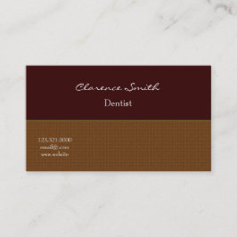 Tarjeta De Visita Diseño profesional Dentista Rustic Plaid