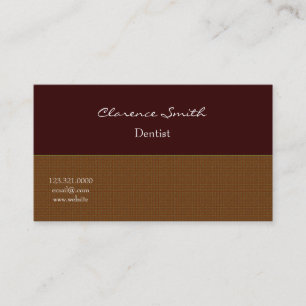 Tarjeta De Visita Diseño profesional Dentista Rustic Plaid