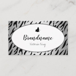 Tarjeta De Visita Diseño profesional elegante del patrón Tigre plate