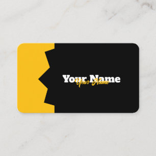 Tarjeta De Visita Diseño profesional moderno amarillo negro